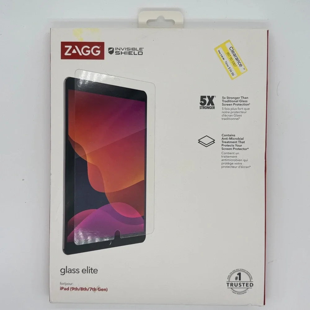 ZAGG InvisibleShield Glass Elite Screen Protector for iPad 7th 8th 9th Gen